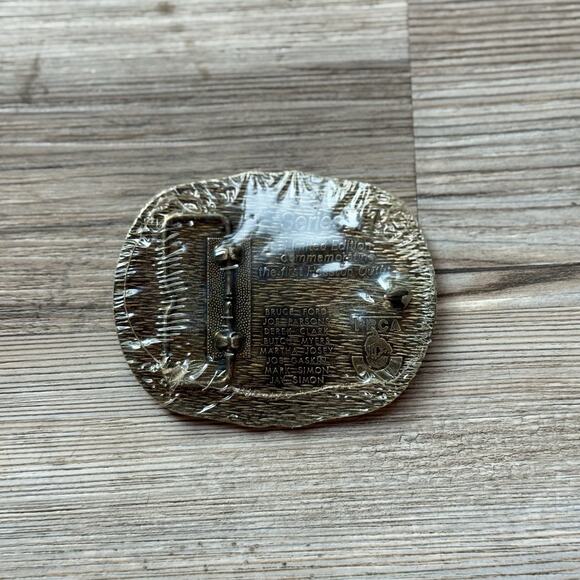 1985 Hesston Outfit Rodeo Belt Buckle Series #1 Limited Edition Western - Picture 2 of 4